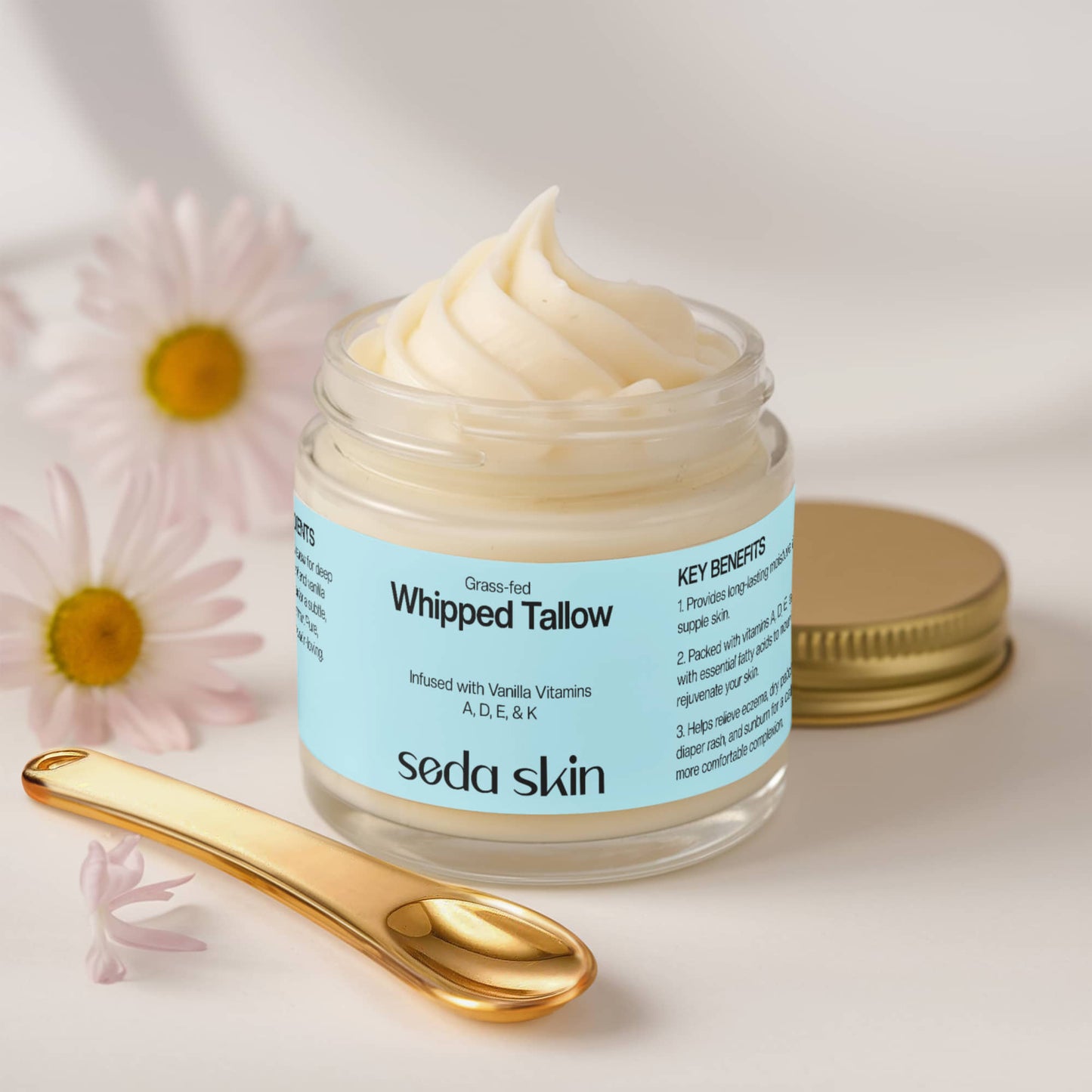 Whipped Grass-Fed Tallow Balm with Vanilla Bean