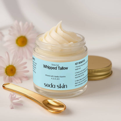 Whipped Grass-Fed Tallow Balm with Vanilla Bean