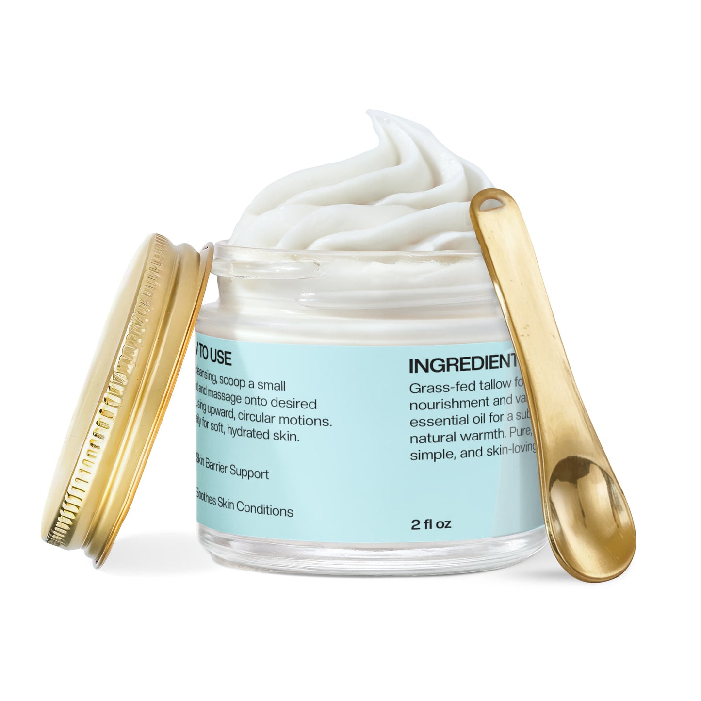 Whipped Grass-Fed Tallow Balm with Vanilla Bean